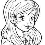 Malvorlage Gesicht Mädchen