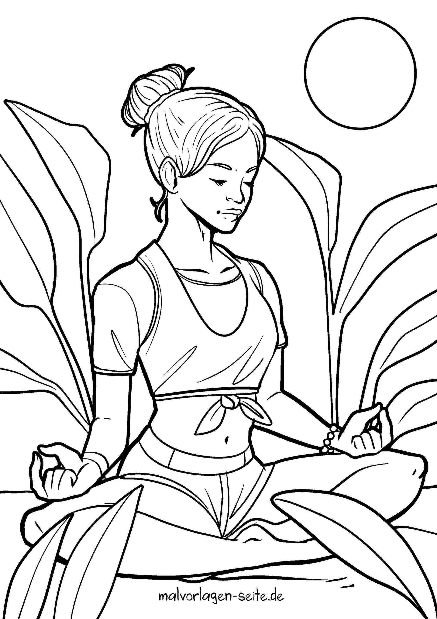 Malvorlage Yoga Meditieren