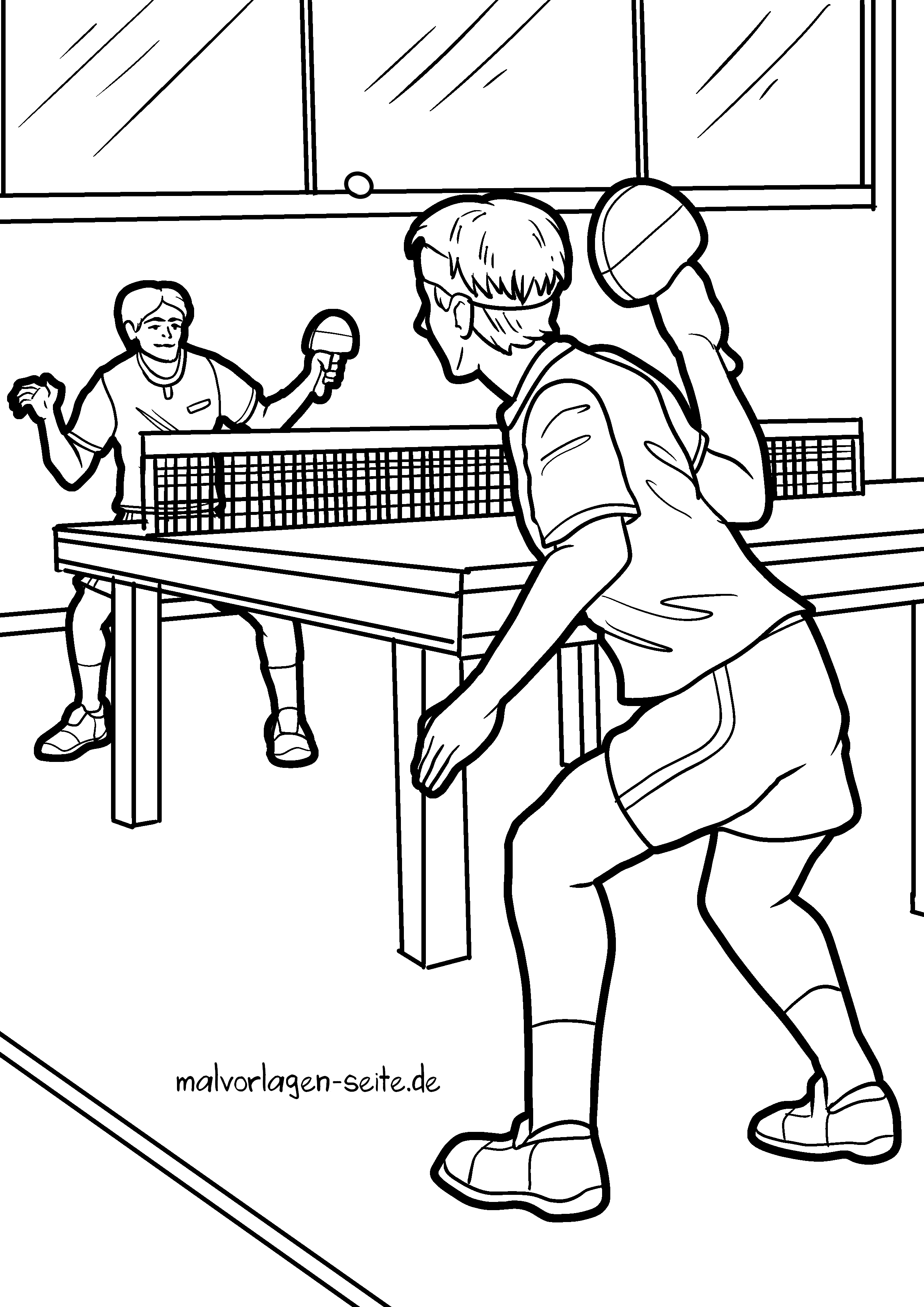 Malvorlage Tischtennis