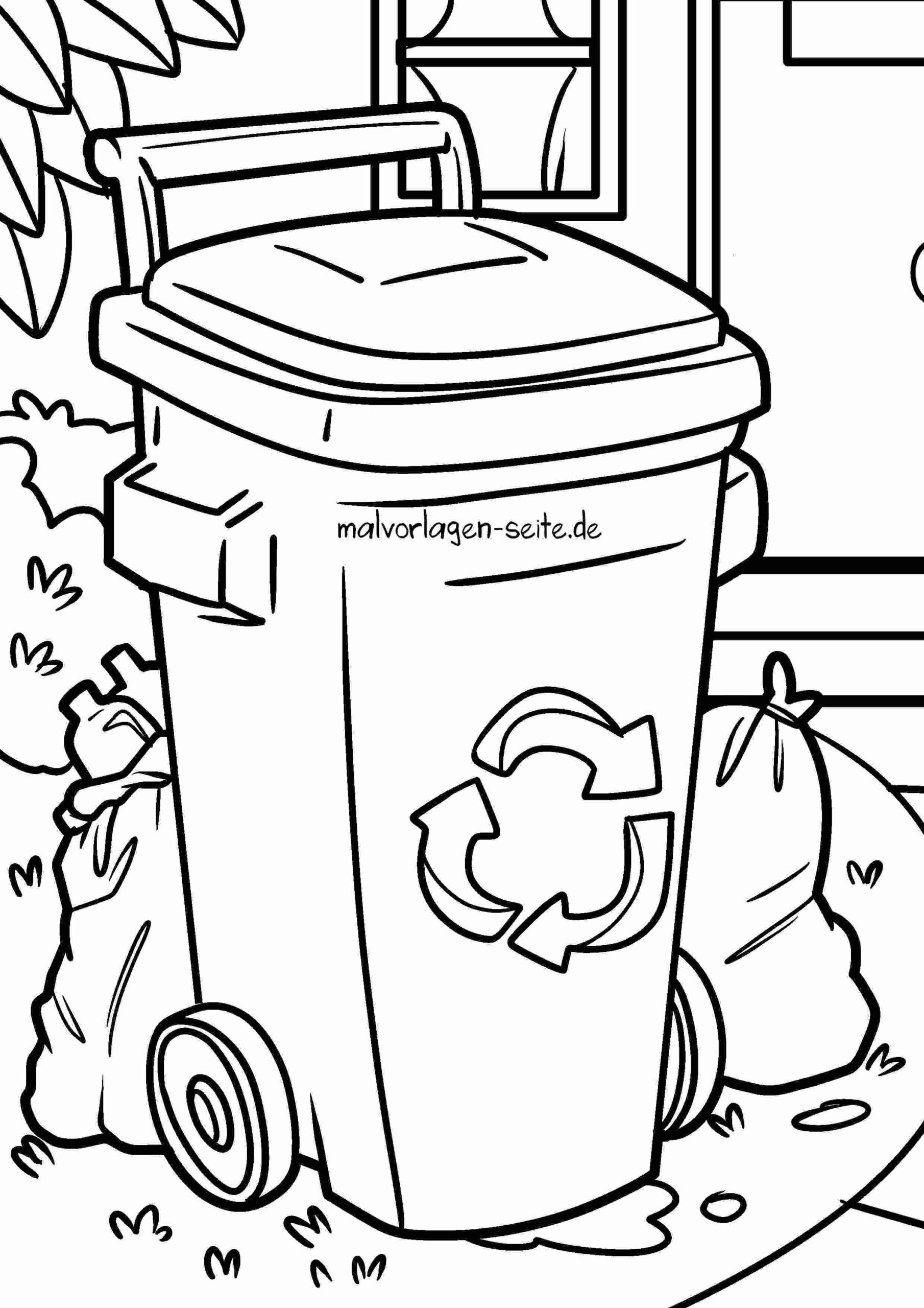 Malvorlage Recycling