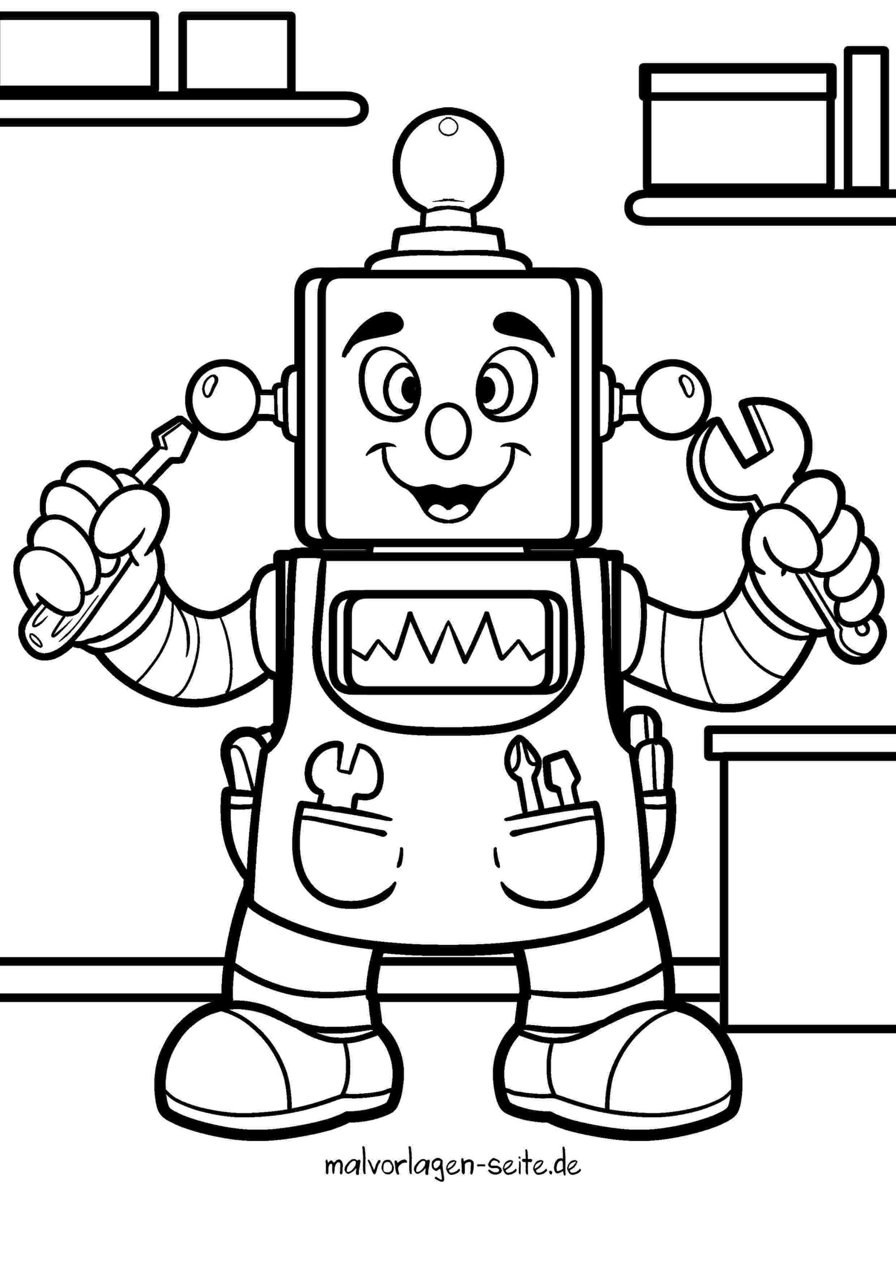 Malvorlage Roboter