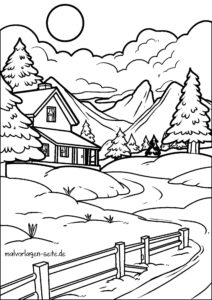 Malvorlagen Berge & Landschaften - Ausmalbilder Malvorlagen Berge & Landschaften - Ausmalbilder