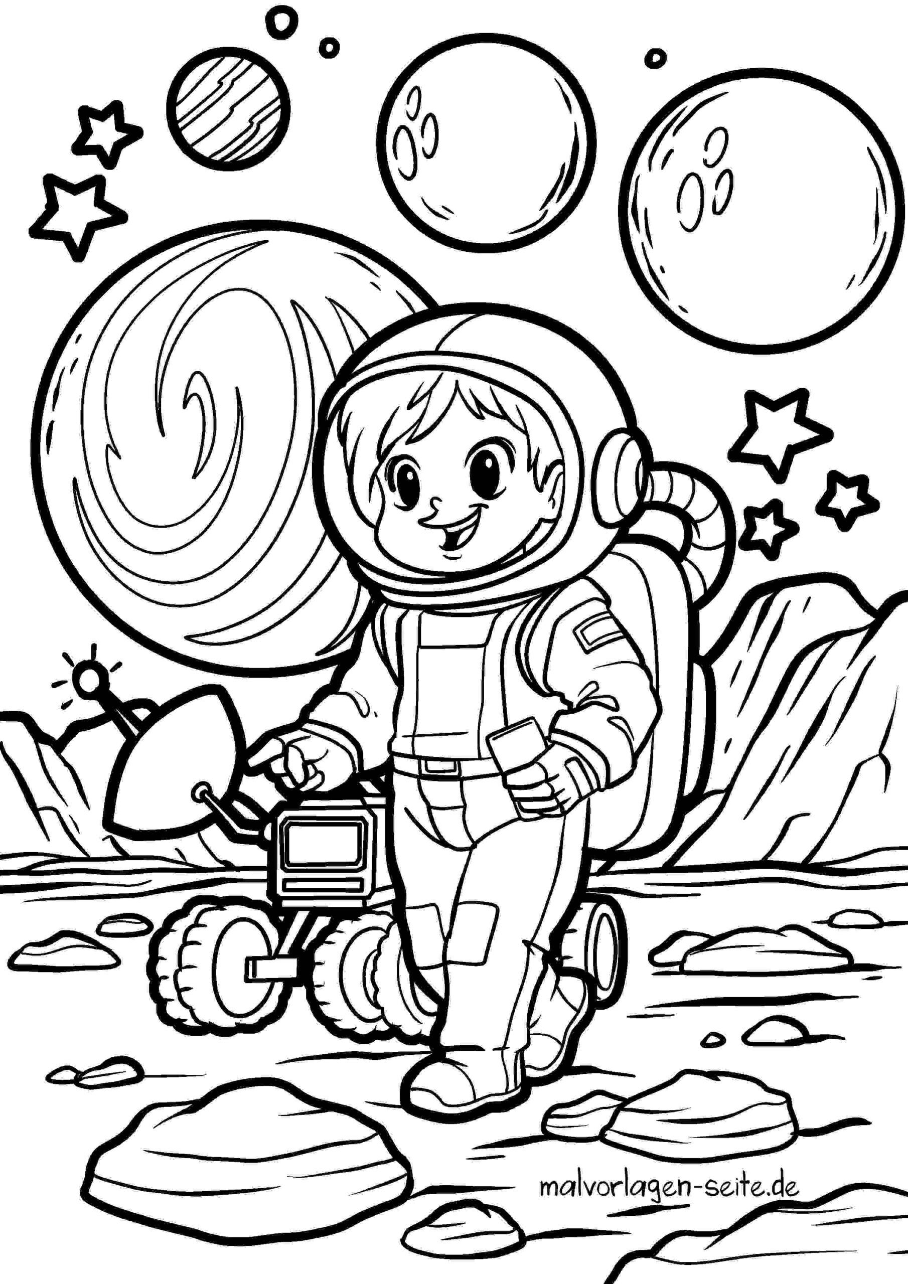 Malvorlage Astronaut