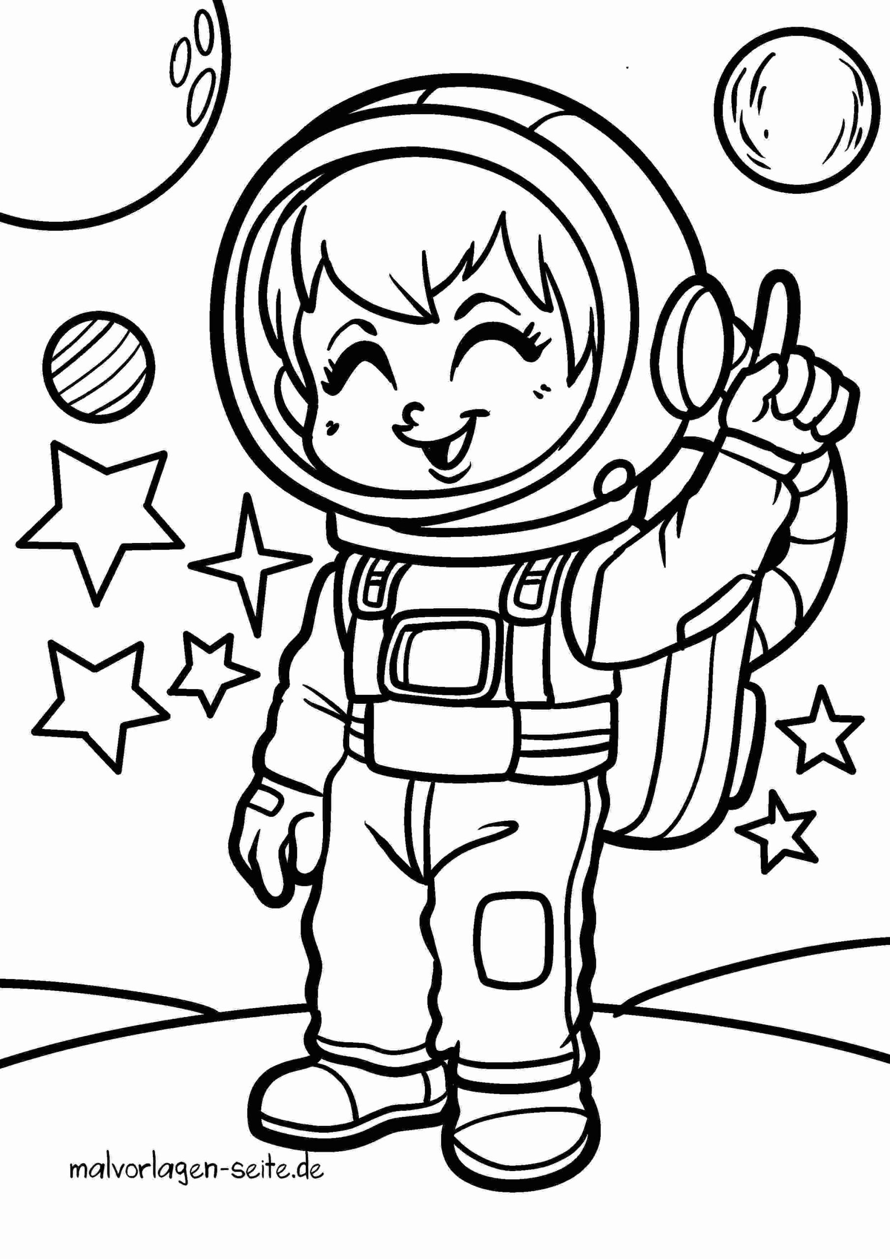 Malvorlage Astronaut