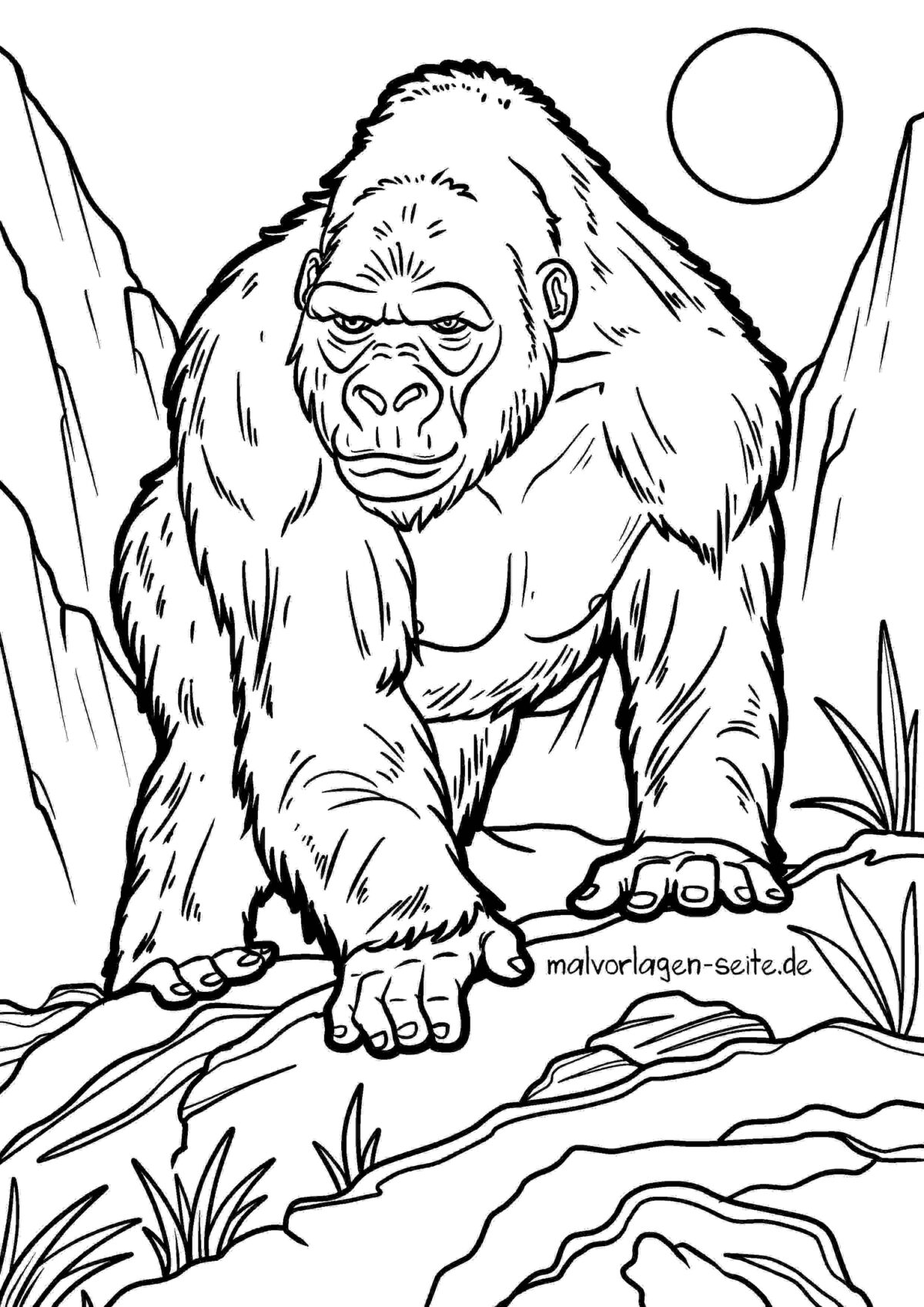 Malvorlage Gorilla