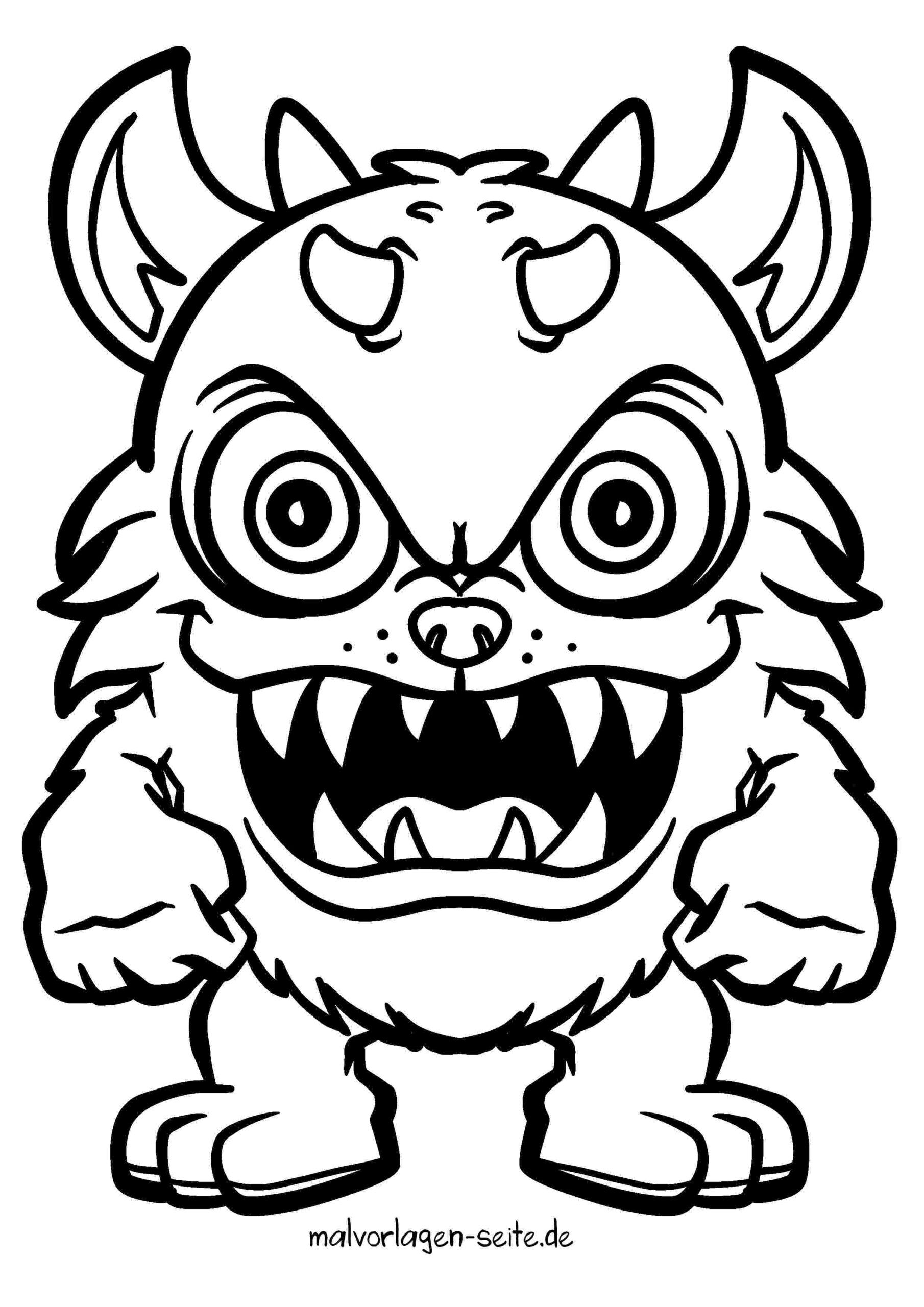  Malvorlagen Monster kostenlos herunterladen und ausmalen 