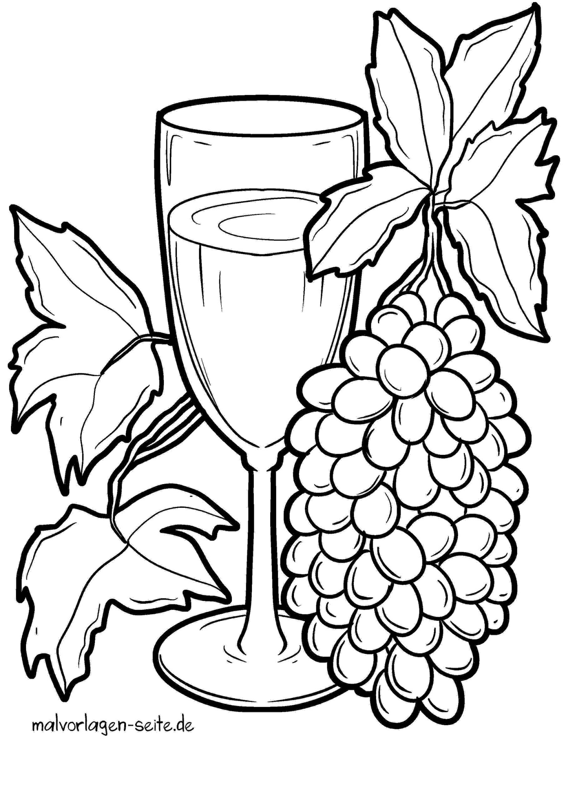 Malvorlage Wein