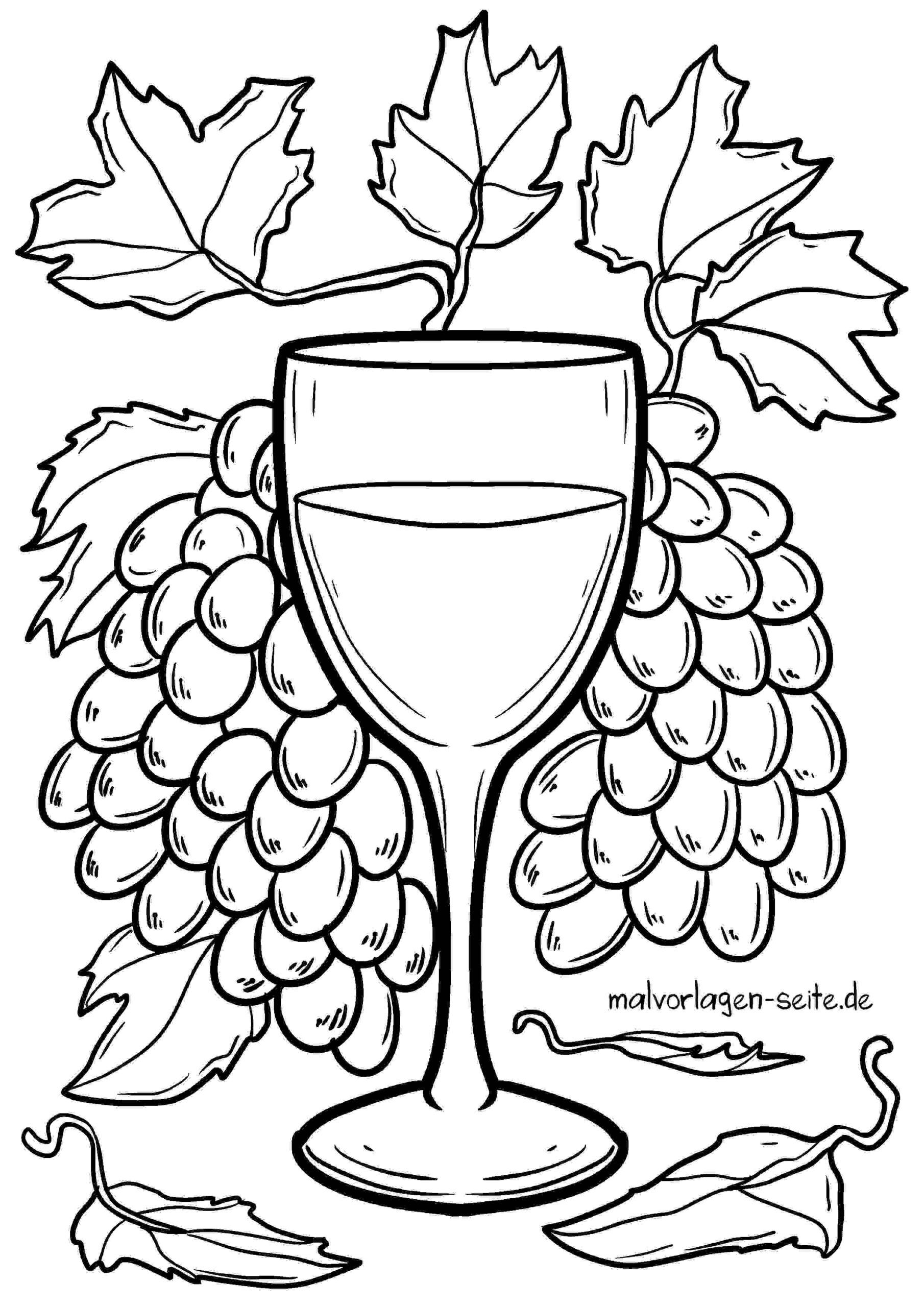 Malvorlage Wein