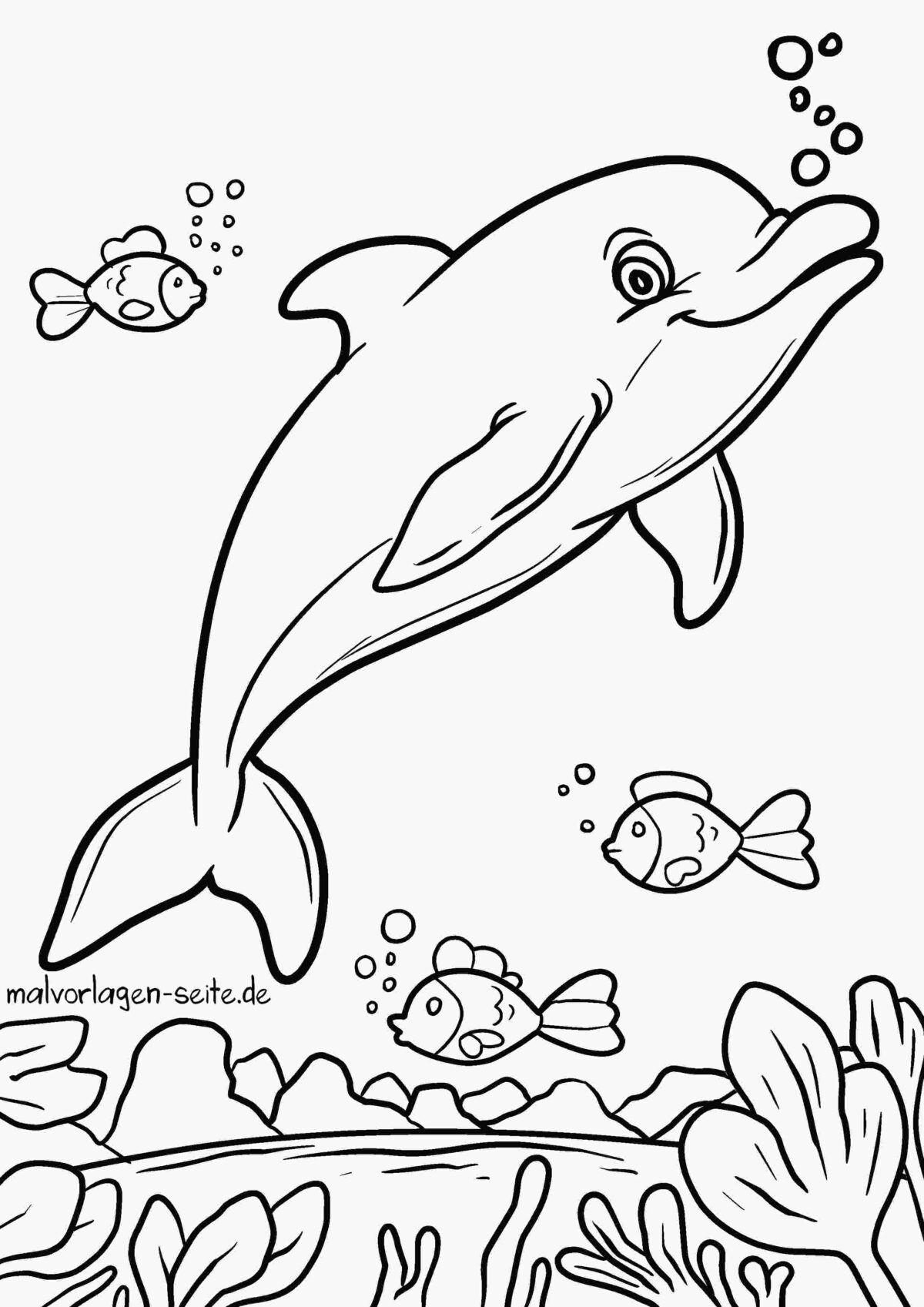Malvorlage Delfin
