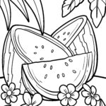 Malvorlage Wassermelone