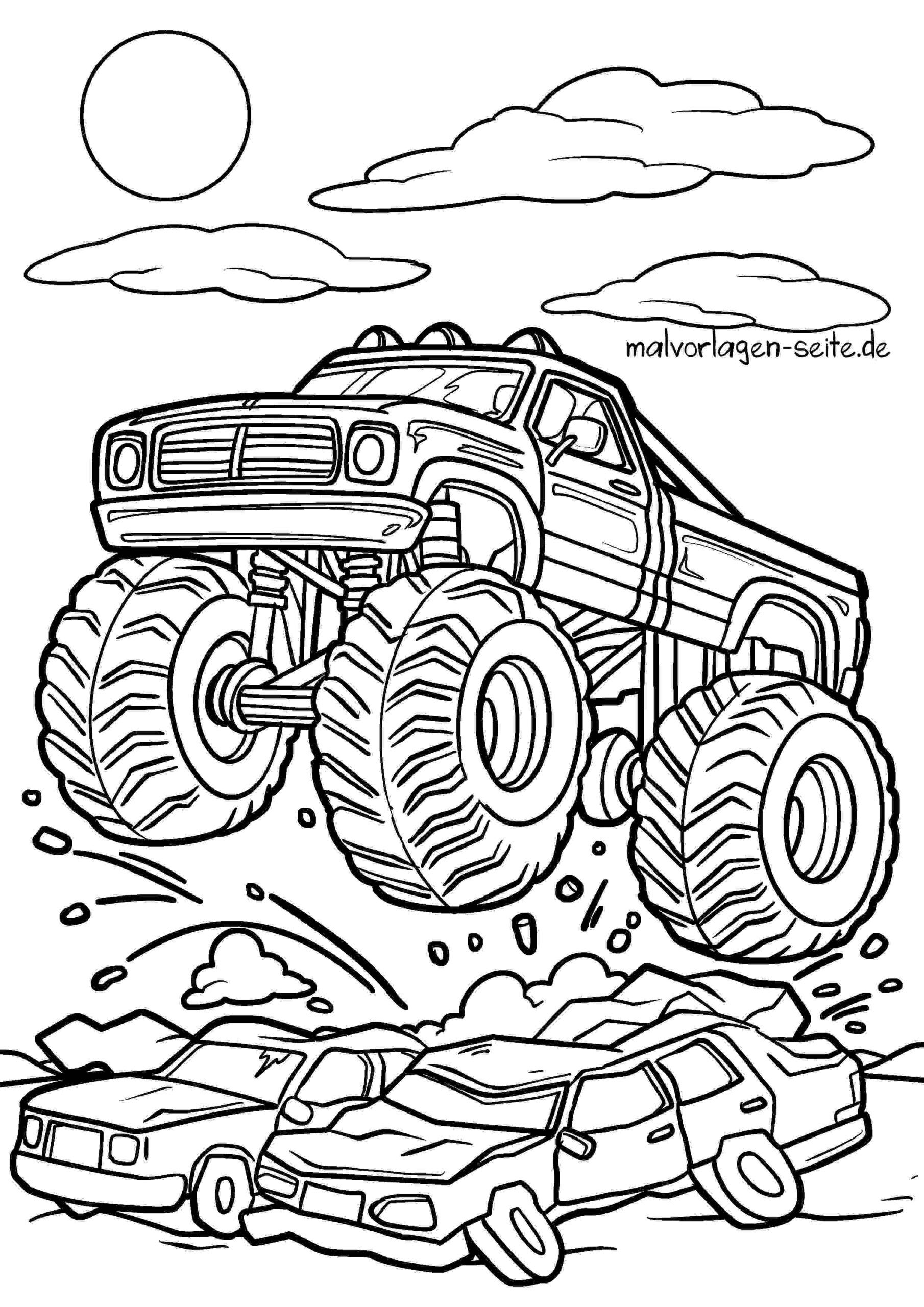 Malvorlage Monstertruck
