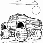 Malvorlage Mud Truck - Geländewagen