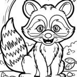 Malvorlage Waschbär