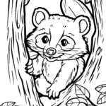 Malvorlage Waschbär