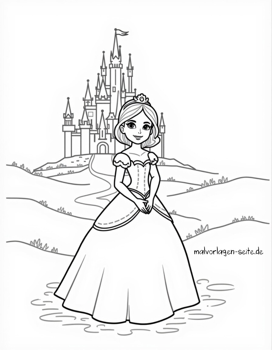 Malvorlage Prinzessin