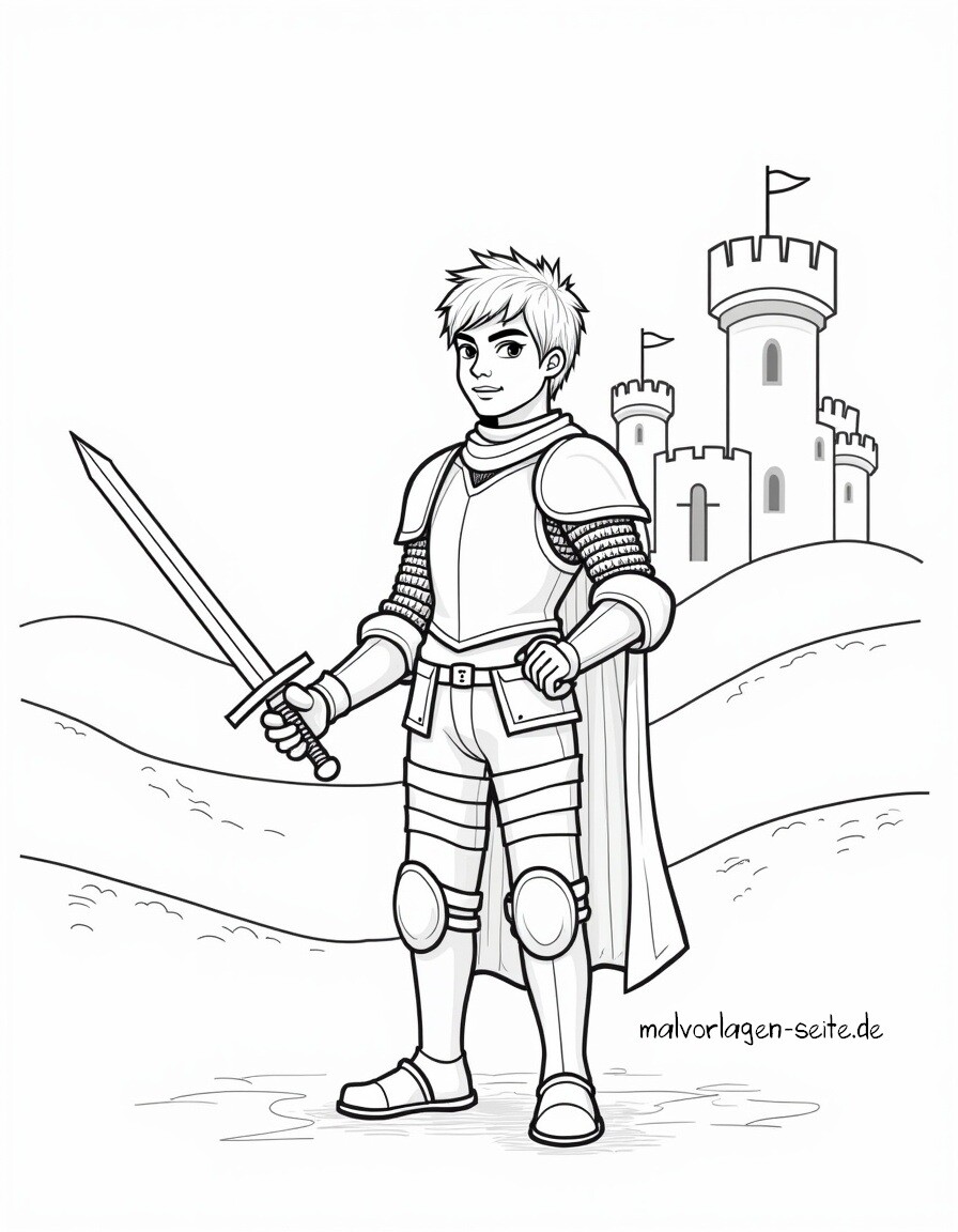 Malvorlage Ritter