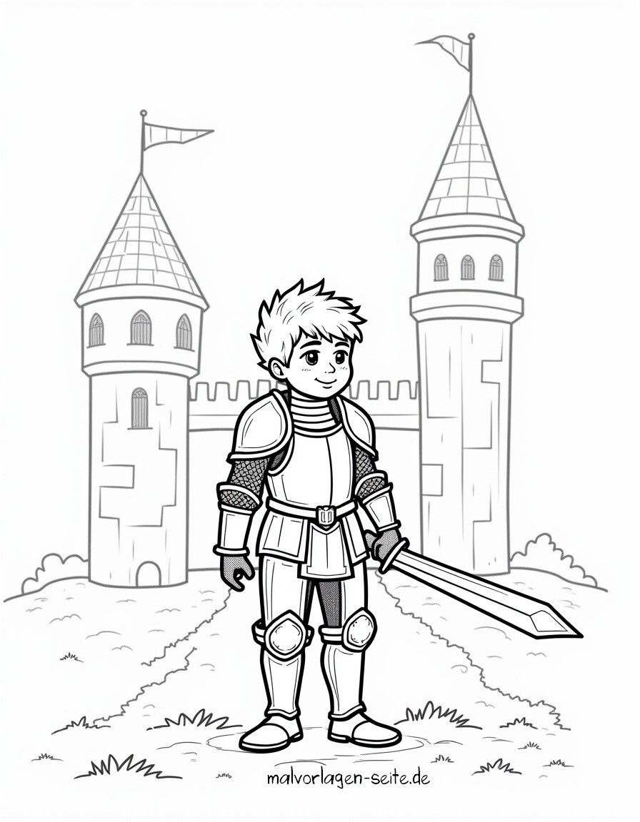Malvorlage Ritter