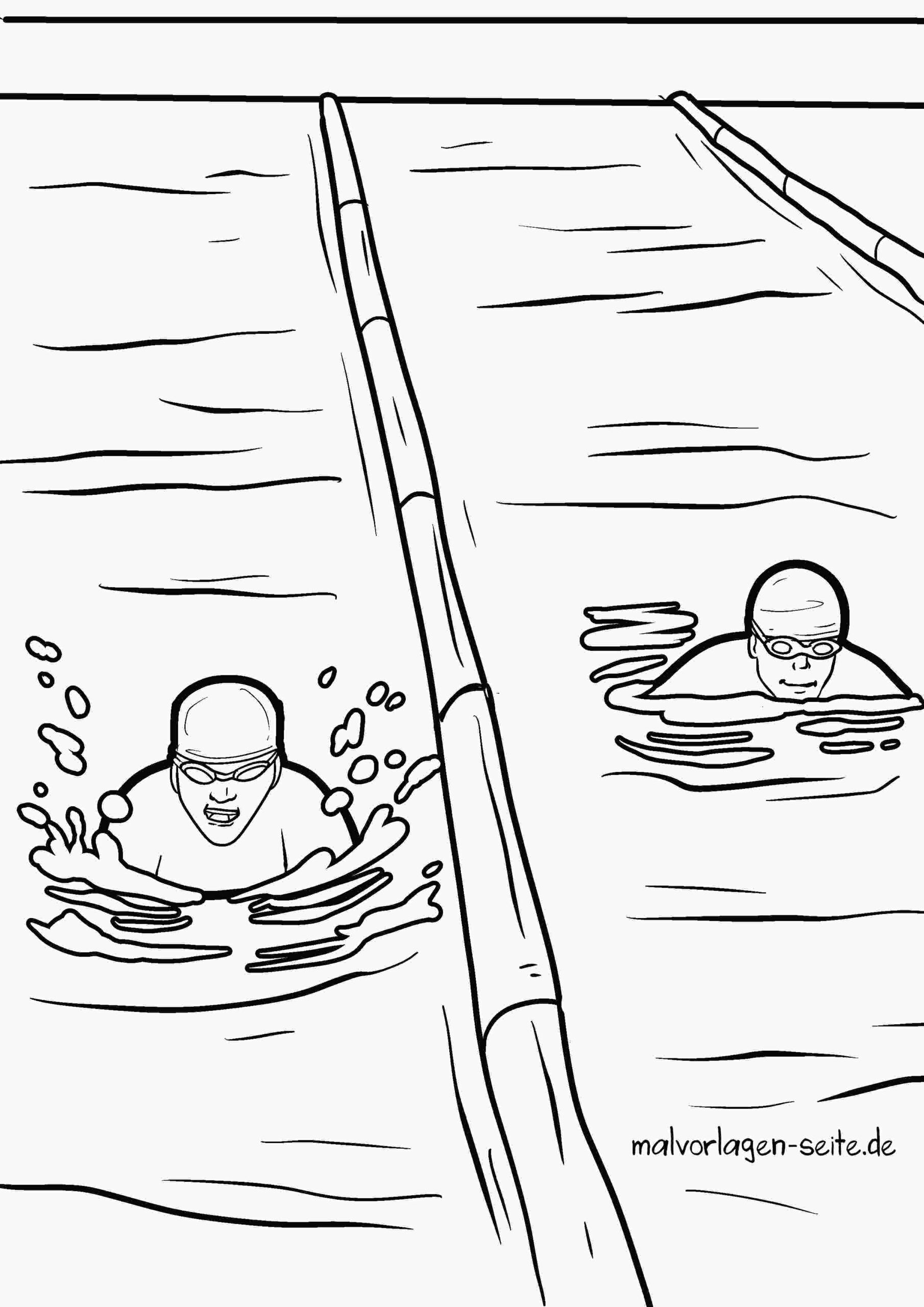 Malvorlage Schwimmen