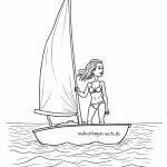 Malvorlage Segeln - Segelboot