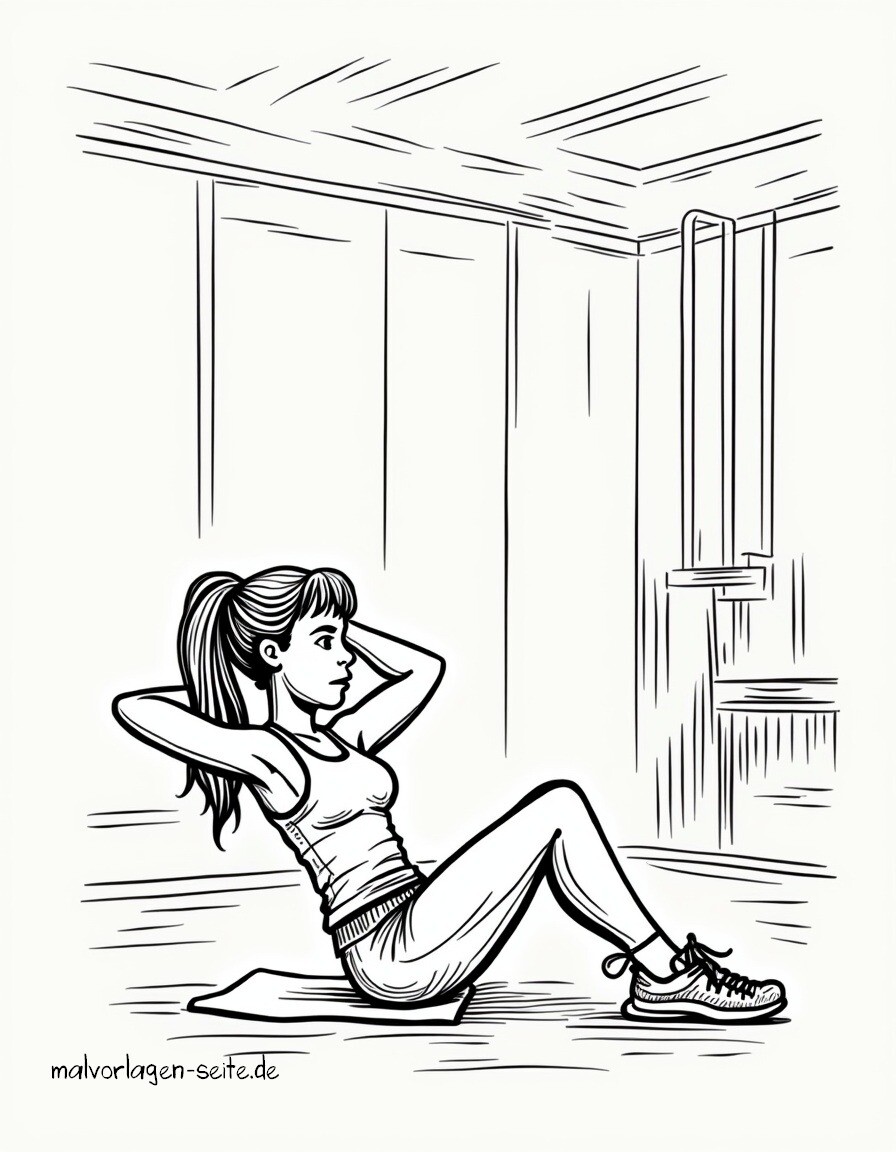 Malvorlage Sit-up