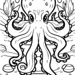 Malvorlage Krake - Oktopus