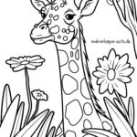 Malvorlage Giraffe