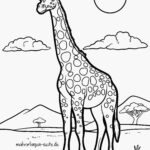 Malvorlage Giraffe