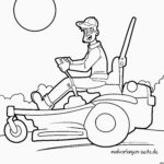 Malvorlage Aufsitzrasenmäher