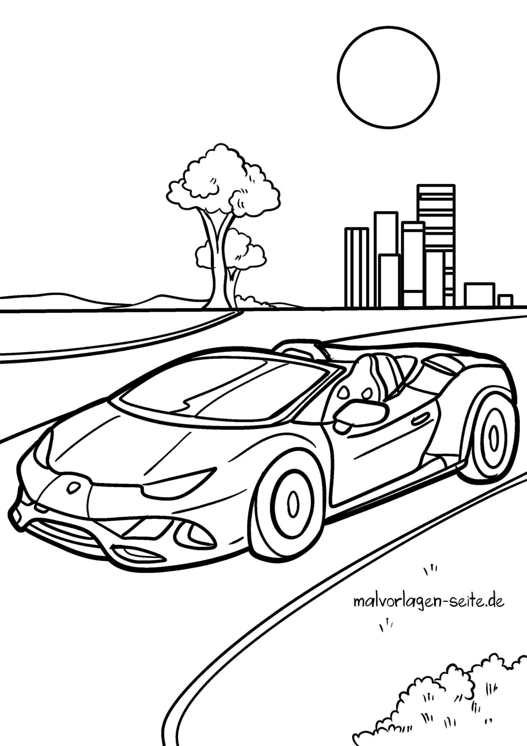 Malvorlage Sportwagen
