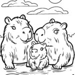 Malvorlage Capybara - Wasserschwein