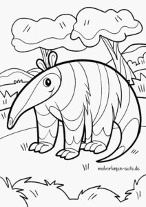 Malvorlage Ameisenbär