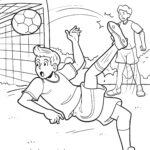 Malvorlage Fallrückzieher Fußball