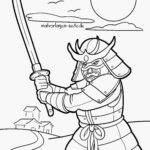 Malvorlage Samurai