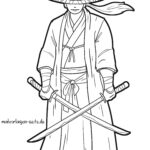Malvorlage Samurai