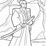 Malvorlage Samurai