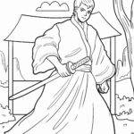 Malvorlage Samurai