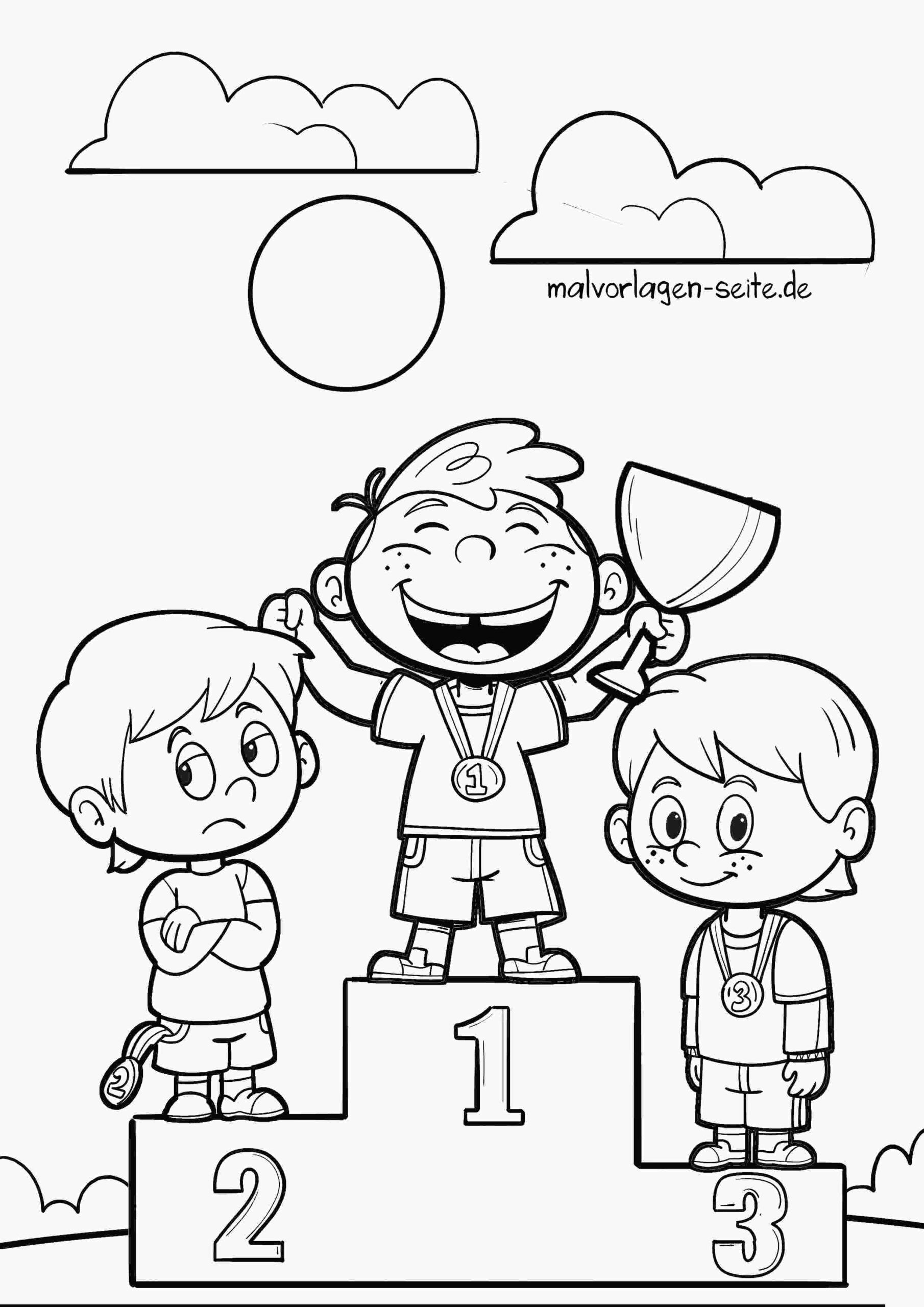 Malvorlage Siegerehrung - Gewinner