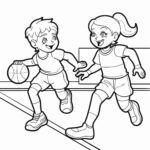 Malvorlage Basketball