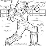 Malvorlage Cricket