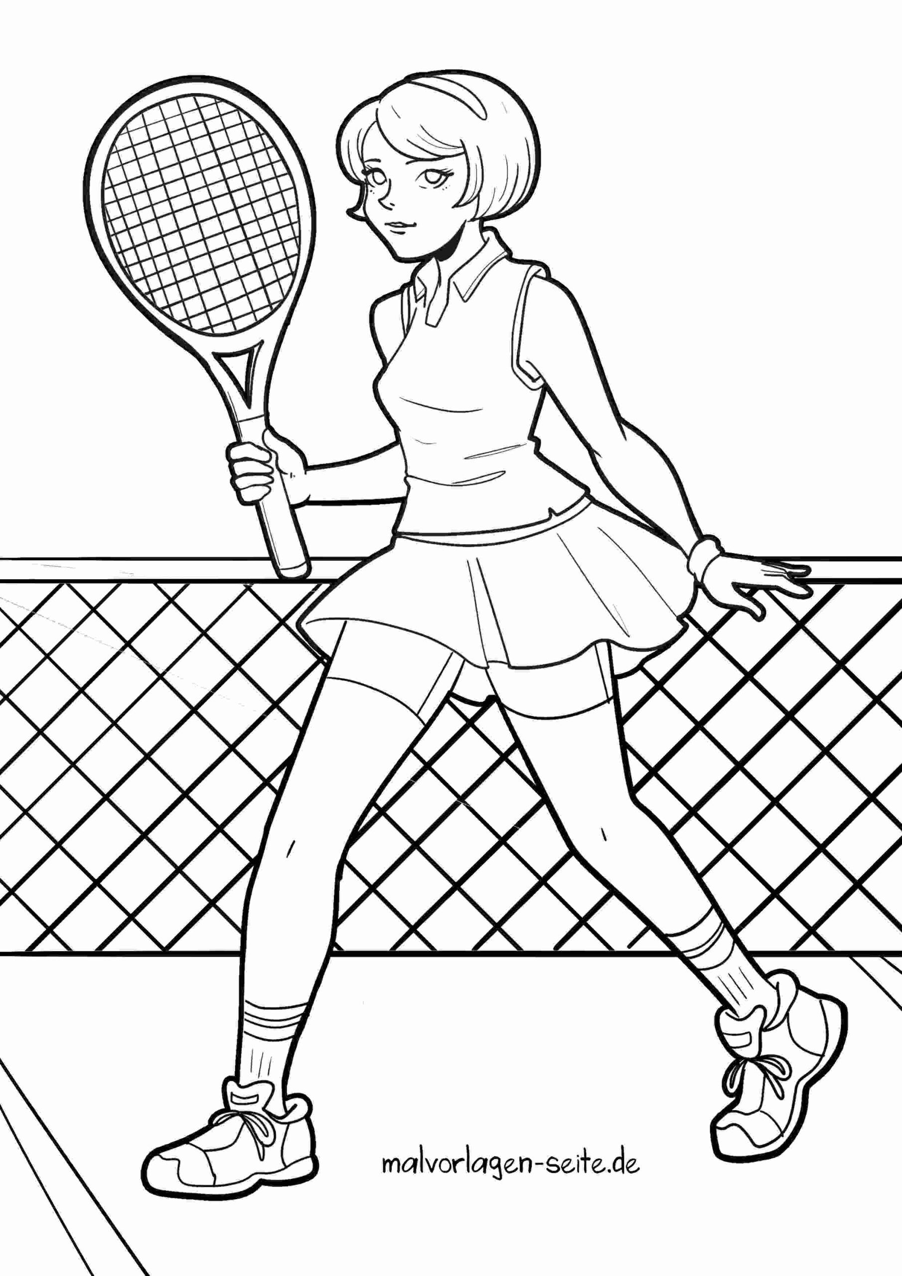 Malvorlage Tennis