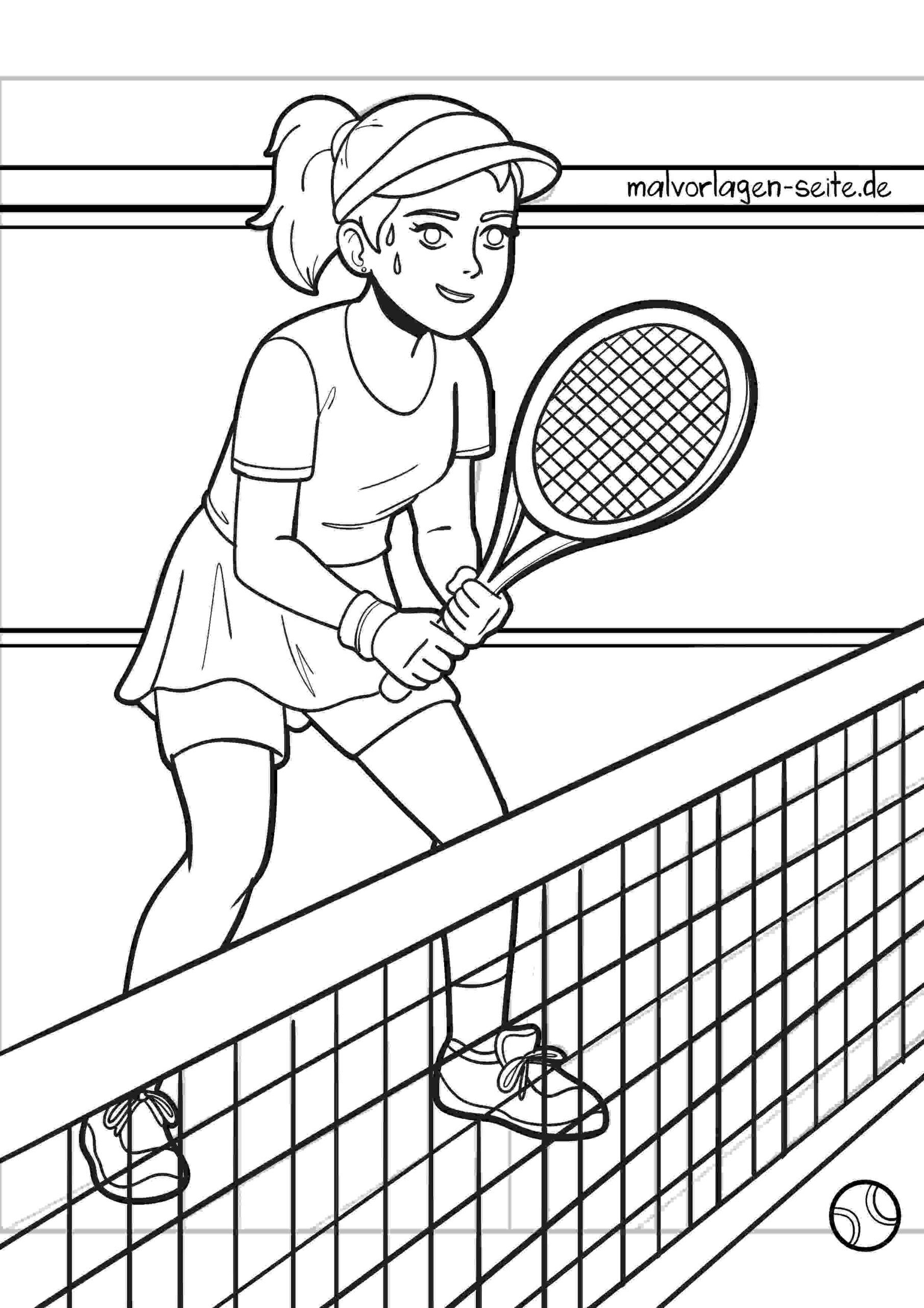 Malvorlage Tennis