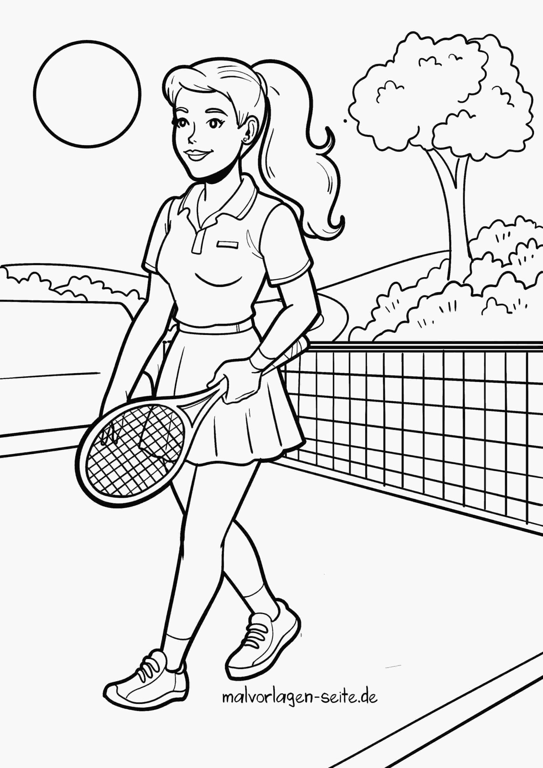 Malvorlage Tennis