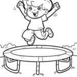 Malvorlage Trampolin springen Malvorlage Trampolin springen