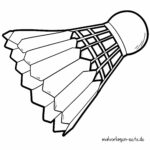 Malvorlage Federball / Badmintonball