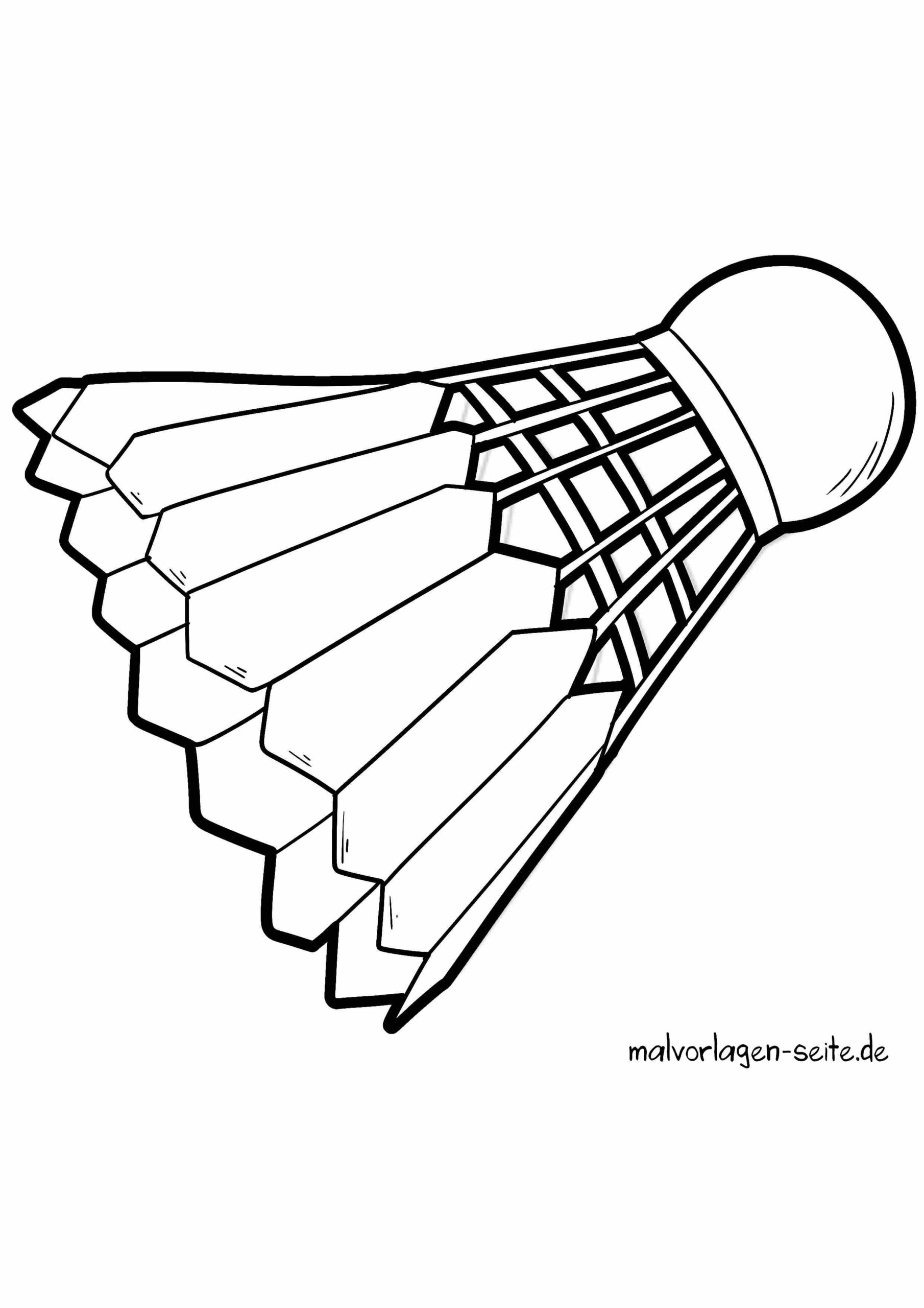 Malvorlage Federball / Badmintonball