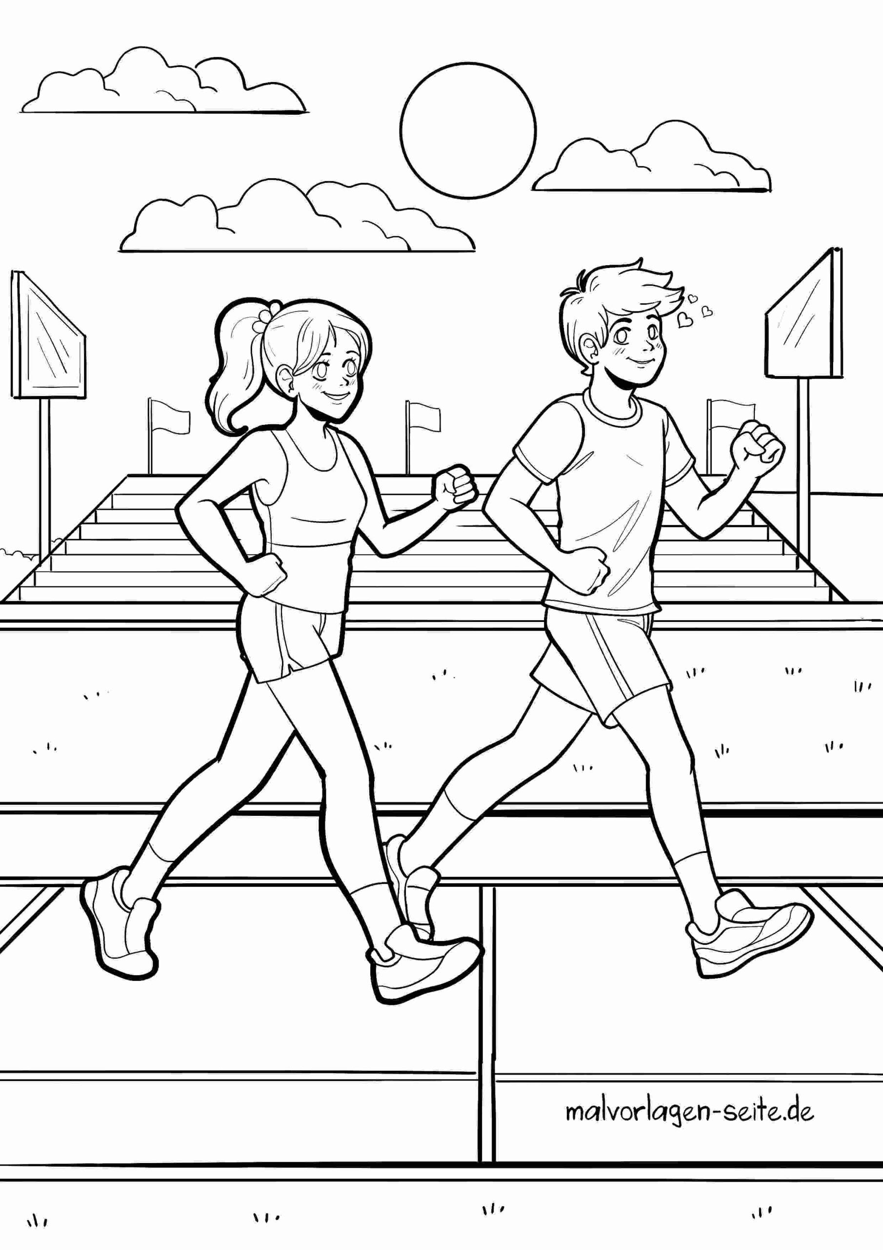 Malvorlage Gehen - Leichtathletik