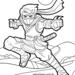 Malvorlage Ninja