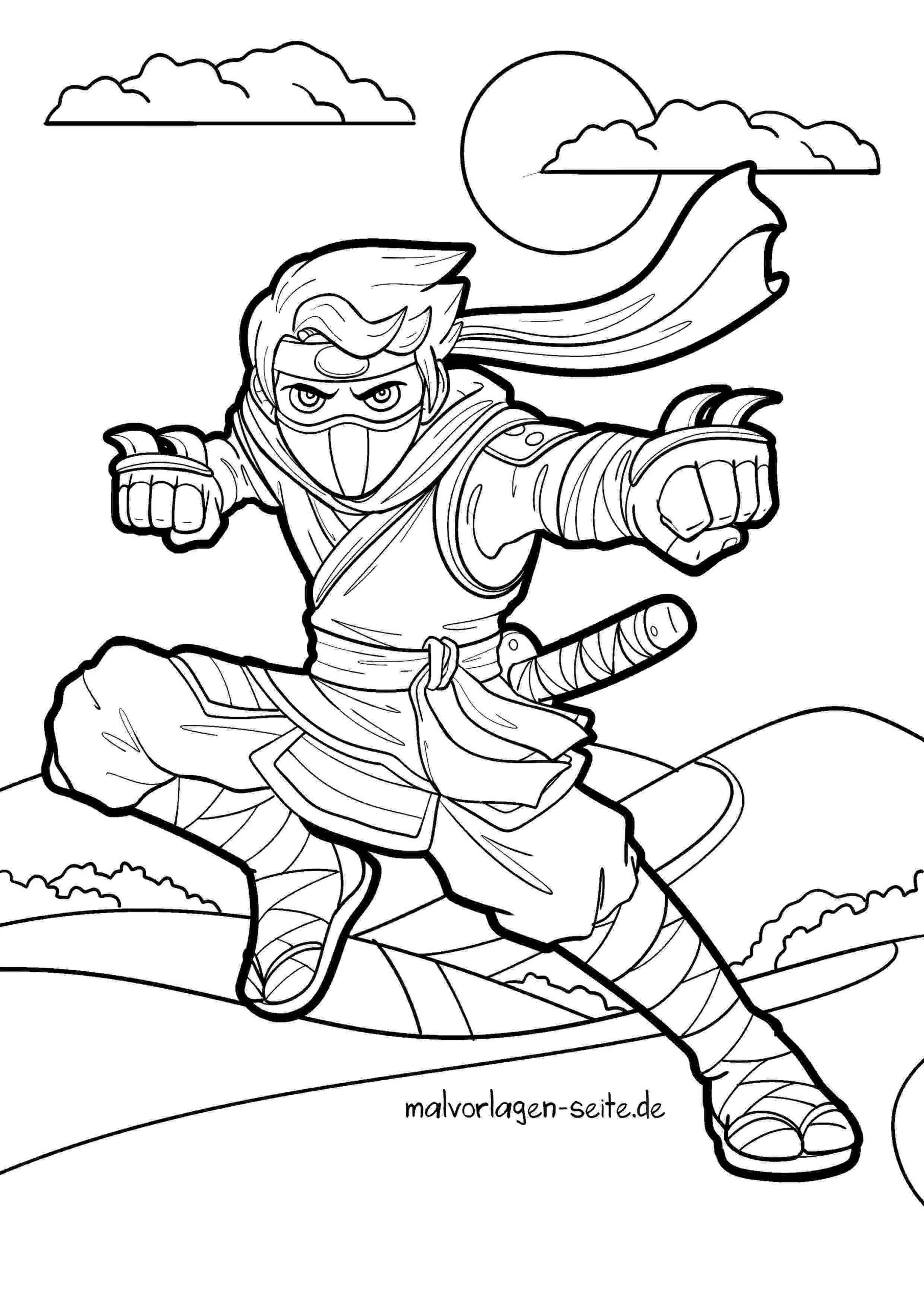 Malvorlage Ninja