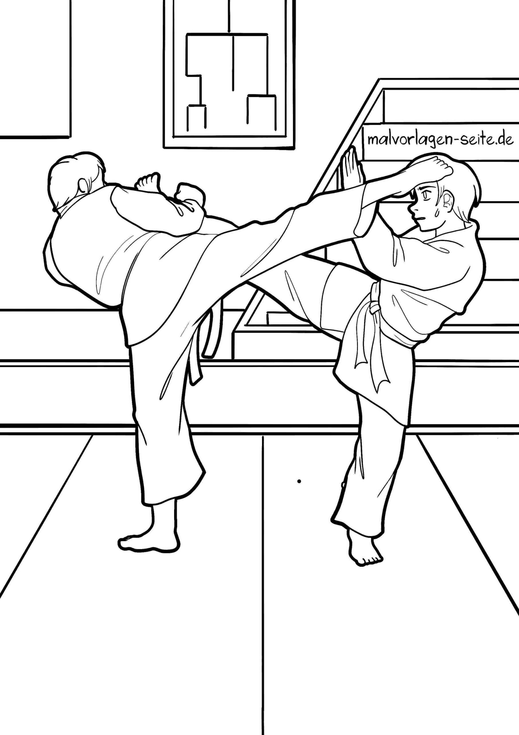 Malvorlage Taekwondo