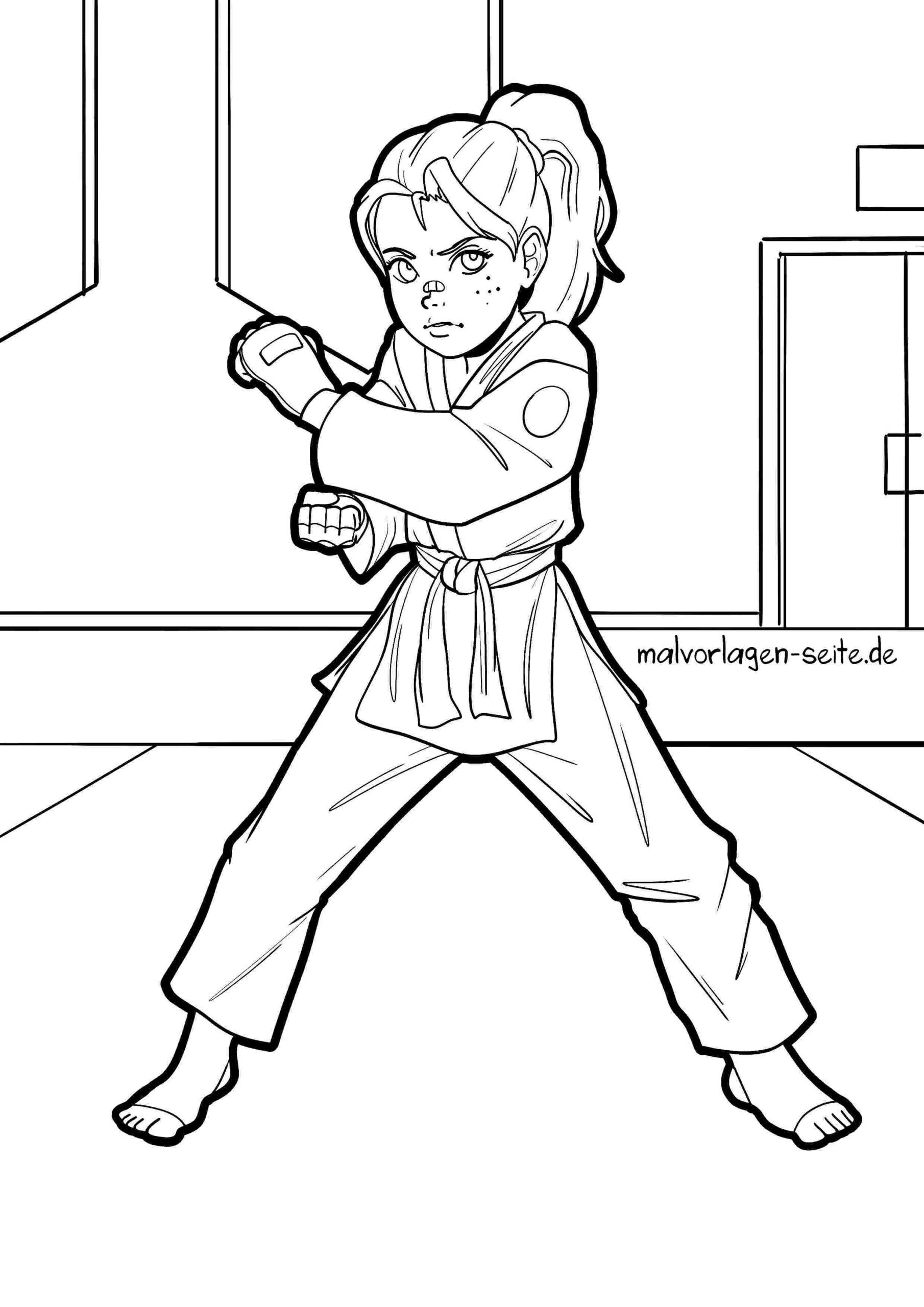Malvorlage Judo